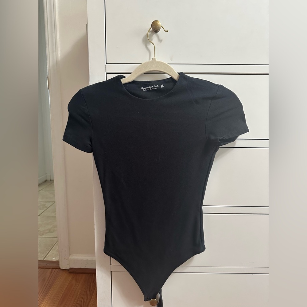 Abercrombie & Fitch Black Short Sleeve Bodysuit